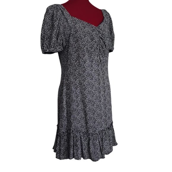 NEW Without Tags - Altar'd State Cassia Dress Black & Ivory Short Sleeve, Large - Picture 5 of 11